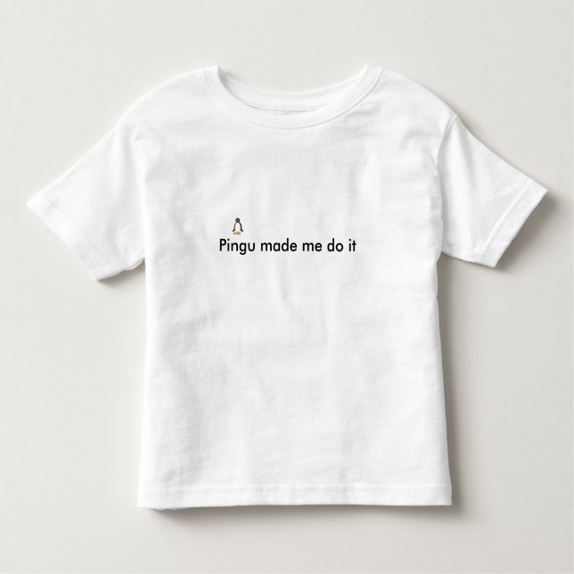 Camiseta De Bebé Pingu hizo que lo hace (Anverso)