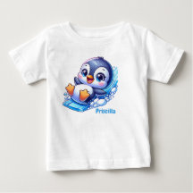 Pingüino Adorable Deslizándose sobre Hielo