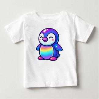 Camiseta De Bebé Pingüino arcoiris feliz