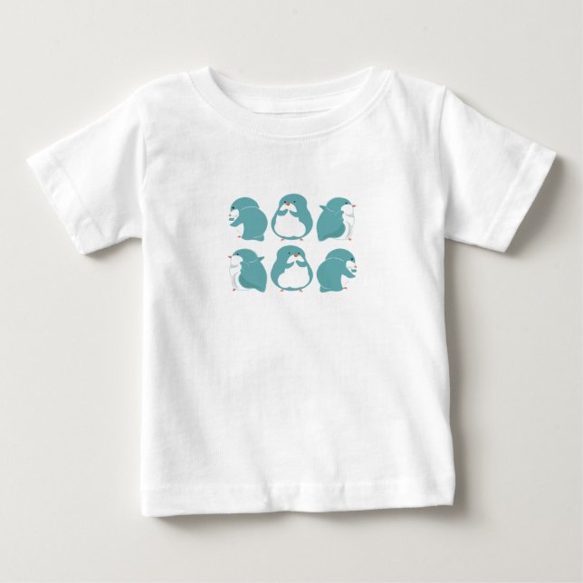 Camiseta De Bebé Pingüino Azul (Anverso)