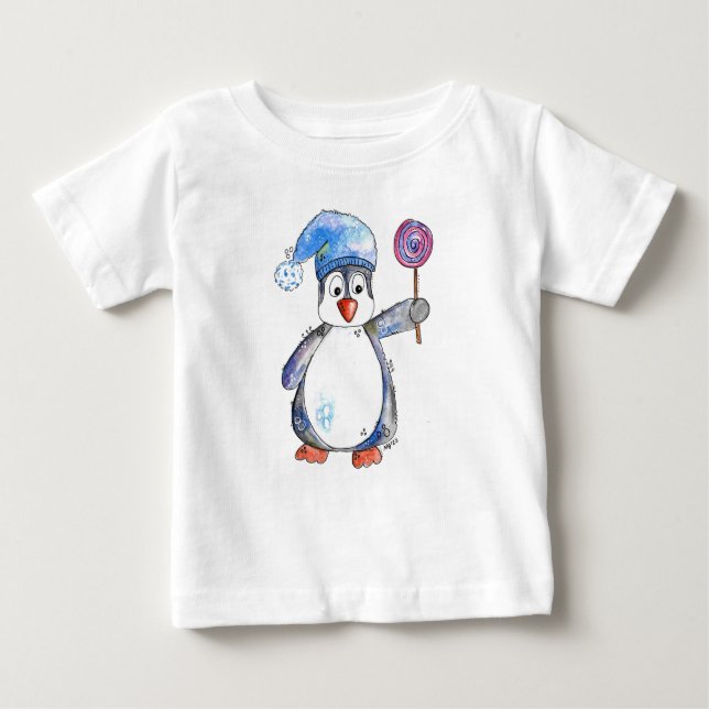 Camiseta De Bebé Pingüino caprichoso y chiflado (Anverso)