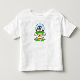 Camiseta De Bebé Pingüino como astronauta con disfraz