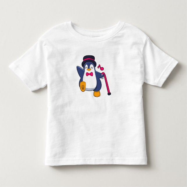 Camiseta De Bebé Pingüino como Groom con el empate (Anverso)