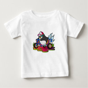 Camiseta De Bebé Pingüino como motociclista