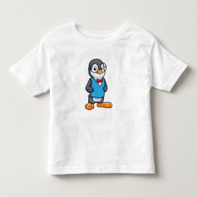 Camiseta De Bebé Pingüino como nervioso con gafas (Anverso)