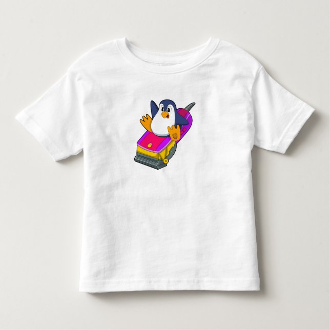 Camiseta De Bebé Pingüino como peluquero con Razor (Anverso)