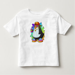 Camiseta De Bebé Pingüino como pintor con rociado
