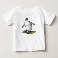 Pingüino como snowboard