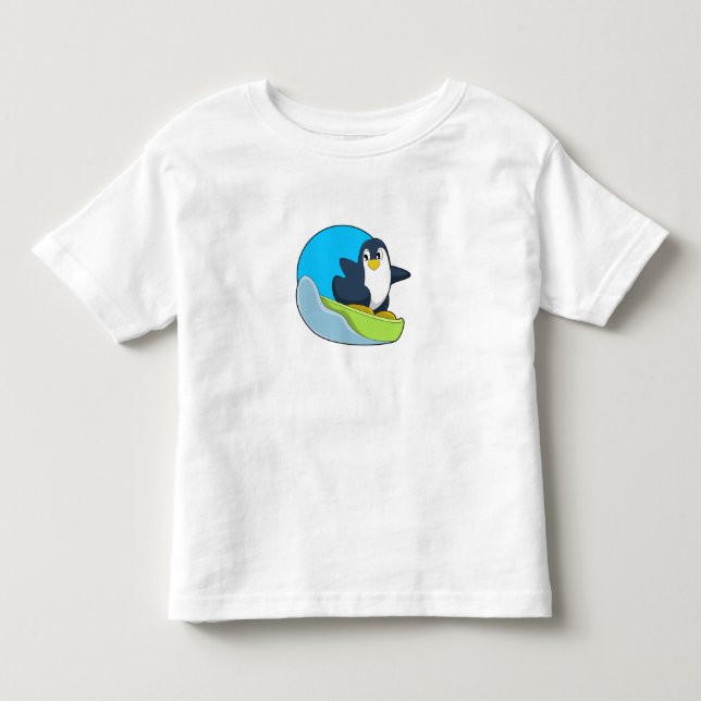 Camiseta De Bebé Pingüino como snowboarder con Sonowboard.PNG (Anverso)
