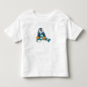 Camiseta De Bebé Pingüino con bufanda