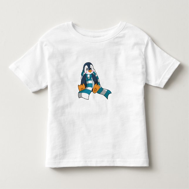 Camiseta De Bebé Pingüino con bufanda (Anverso)