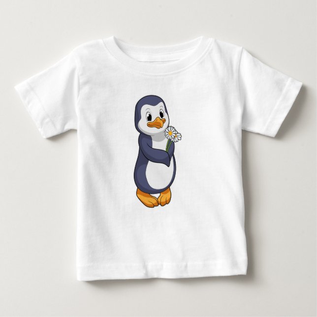 Camiseta De Bebé Pingüino con Daisy (Anverso)