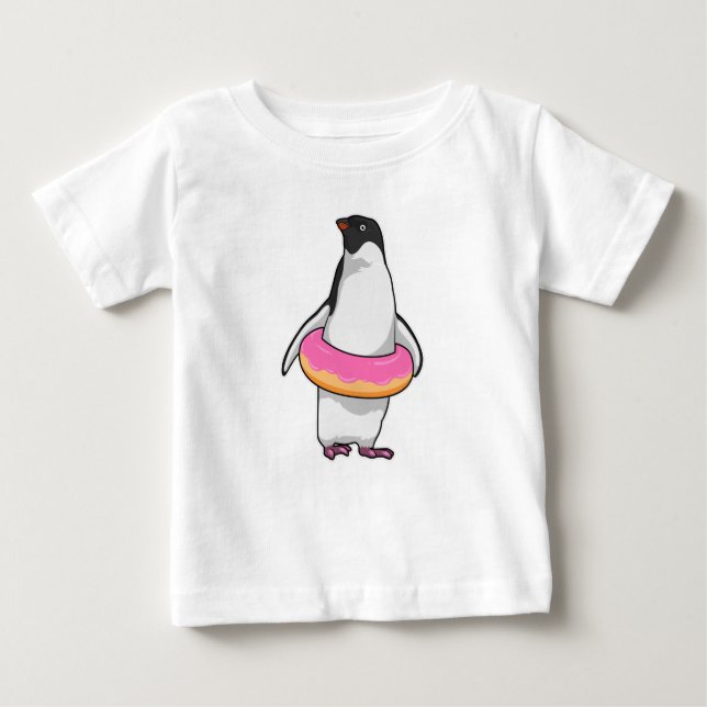 Camiseta De Bebé Pingüino con Donut (Anverso)