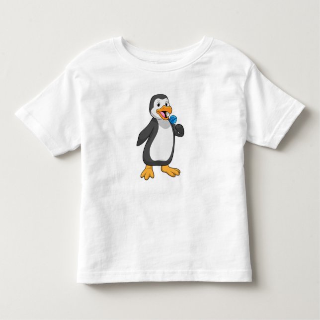 Camiseta De Bebé Pingüino con dulces de Lollipop (Anverso)