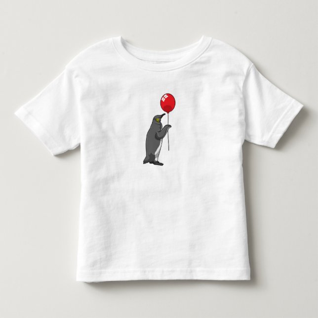Camiseta De Bebé Pingüino con globo (Anverso)