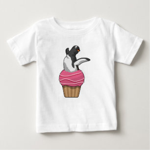 Camiseta De Bebé Pingüino con Muffin