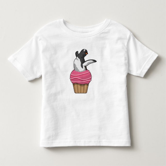 Camiseta De Bebé Pingüino con Muffin (Anverso)