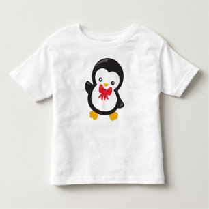 Camiseta De Bebé Pingüino Con Tejido De Bow, Pingüino Cuto, Pingüin