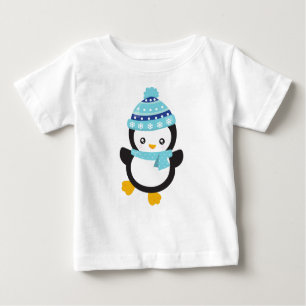 Camiseta De Bebé Pingüino Cuto, Pingüino Bebé, Pingüino Con Cubiert