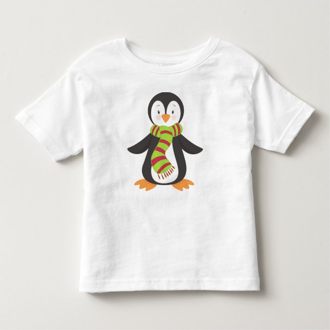 Camiseta De Bebé Pingüino Cuto, Pingüino Pequeño, Pingüino Con Esca (Anverso)