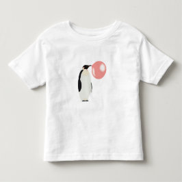 Camiseta De Bebé Pingüino de chicle lindo soplando burbuja