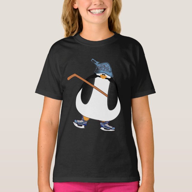 Camiseta De Bebé Pingüino de hockey (Anverso)