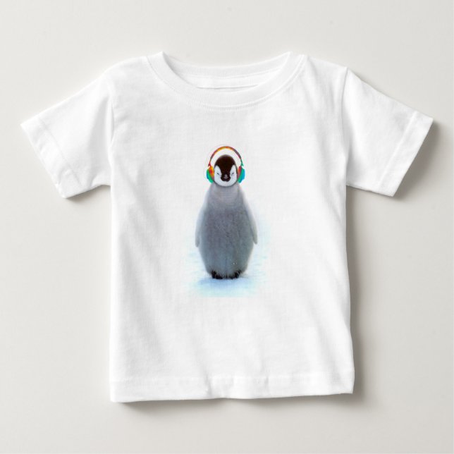 Camiseta De Bebé Pingüino de Rocas (Anverso)