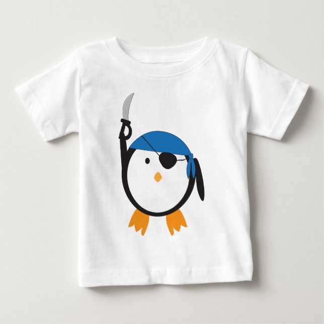 Camiseta De Bebé Pingüino del pirata (Anverso)