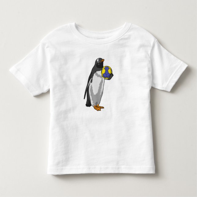 Camiseta De Bebé Pingüino en deportes de balonmano (Anverso)