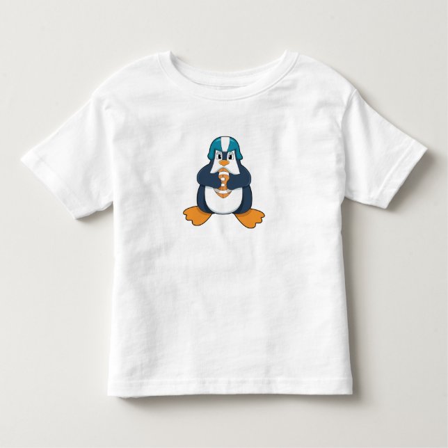 Camiseta De Bebé Pingüino en deportes de fútbol (Anverso)