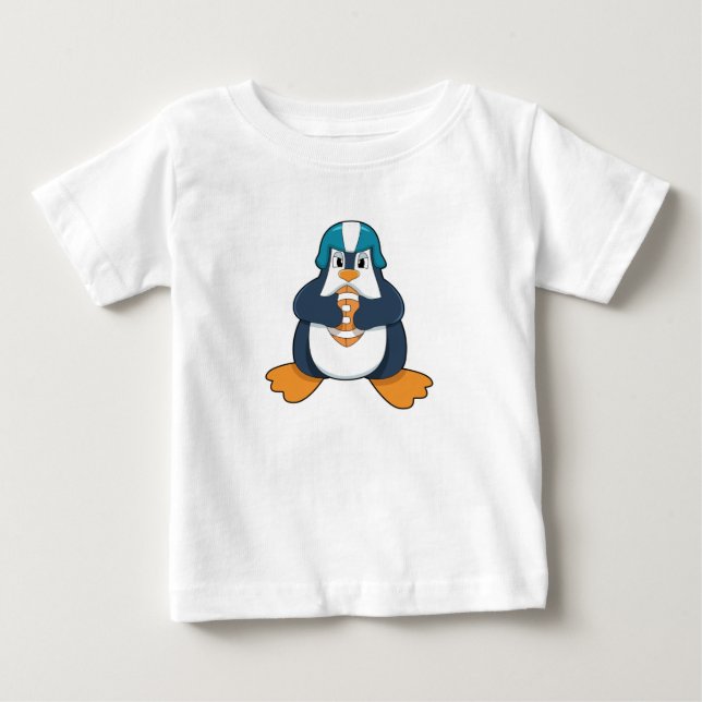Camiseta De Bebé Pingüino en deportes de fútbol (Anverso)