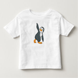 Camiseta De Bebé Pingüino en ejercicio de Stretching de Yoga