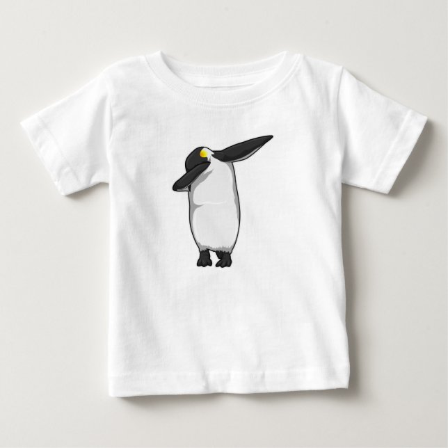 Camiseta De Bebé Pingüino en Hip Hop Dance Dab (Anverso)