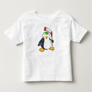 Camiseta De Bebé Pingüino en hockey sobre hielo con bastón de hocke