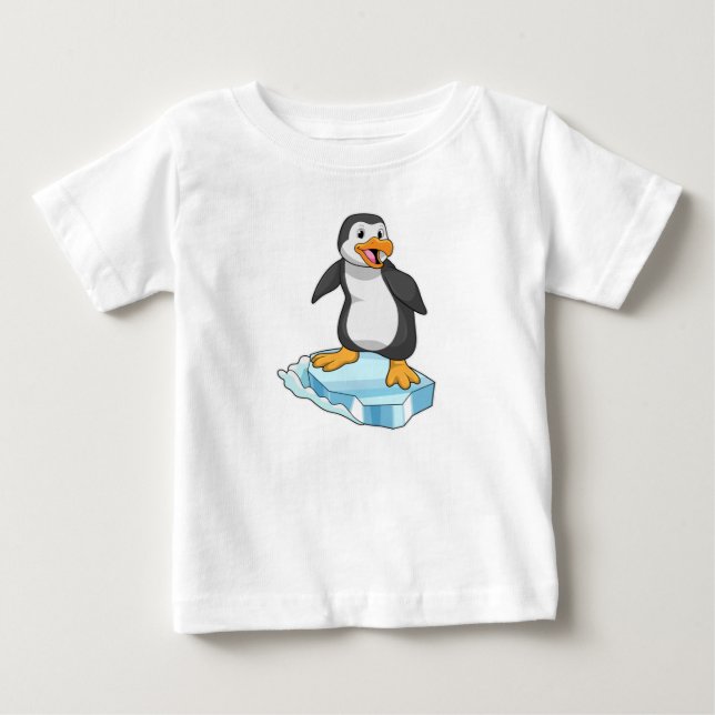 Camiseta De Bebé Pingüino en la flota de hielo (Anverso)