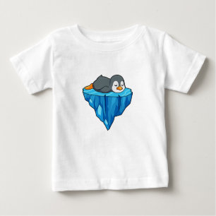 Camiseta De Bebé Pingüino en la flota de hielo