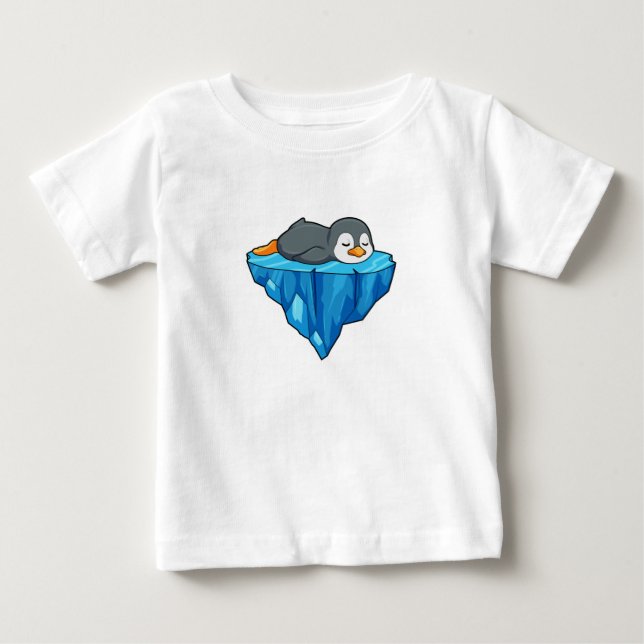 Camiseta De Bebé Pingüino en la flota de hielo (Anverso)
