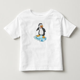 Camiseta De Bebé Pingüino en la flota de hielo