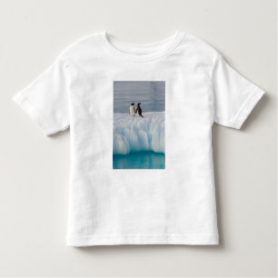 Camiseta De Bebé Pingüino gentoo, Papúa Pygoscelis, sobre hielo gla