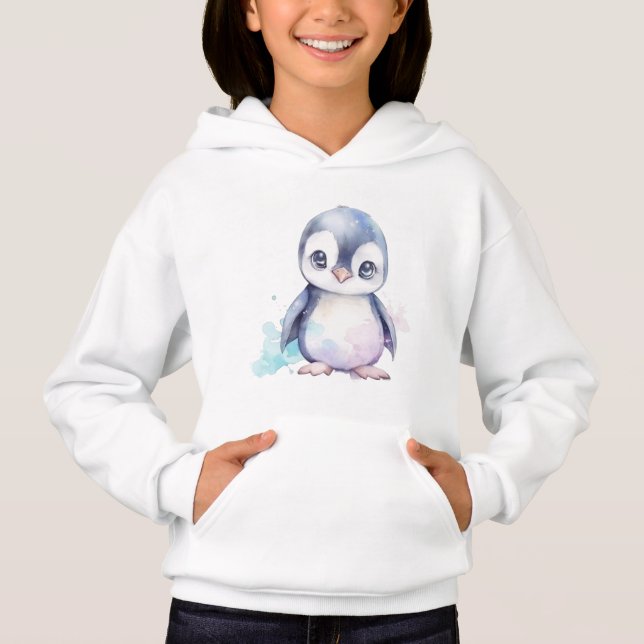 Camiseta de bebé pingüino Hoodie (Anverso)
