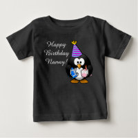 Pingüino lindo de encargo del bebé de la niñera