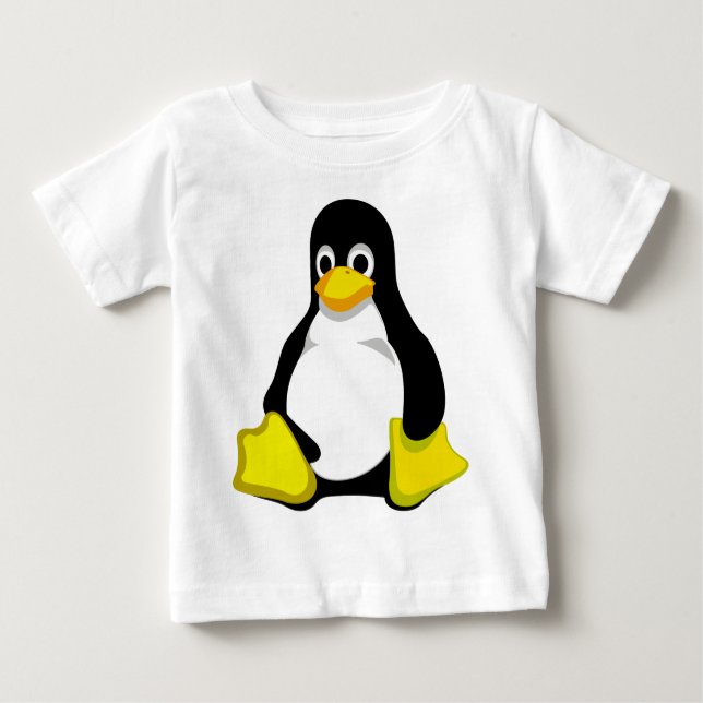 Camiseta De Bebé Pingüino Linux Tux (Anverso)