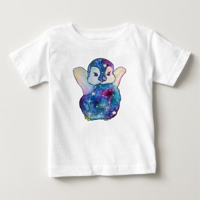 Camiseta De Bebé Pingüino llamado Button (Anverso)
