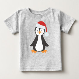 Camiseta De Bebé Pingüino navidad, Pingüino Bebé, Santa Hat