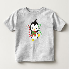 Camiseta De Bebé Pingüino navidad, Pingüino Con Tejido, Cañón De Va