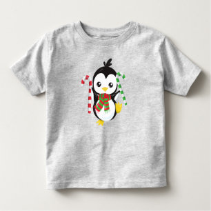 Camiseta De Bebé Pingüino navidad, Pingüino Con Tejido, Cañón De Va