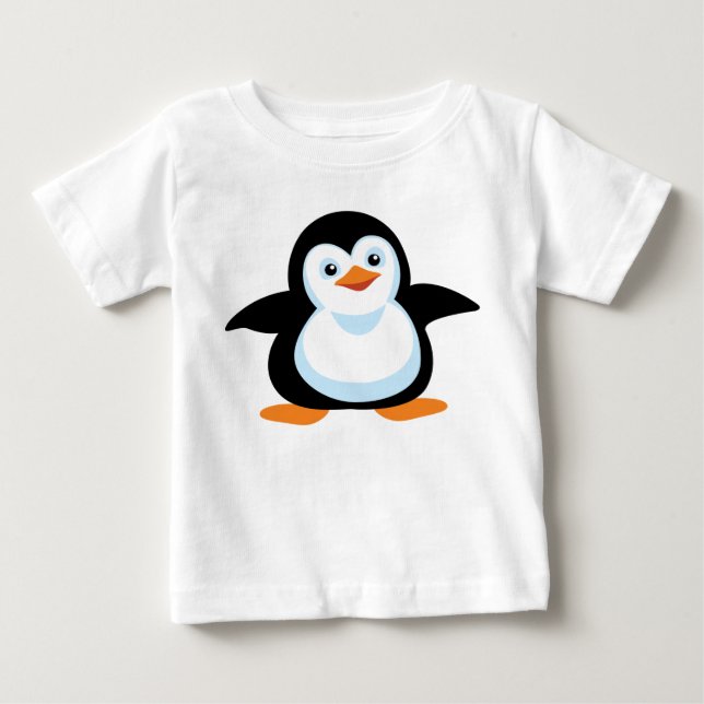 Camiseta De Bebé pingüino personalizado (Anverso)