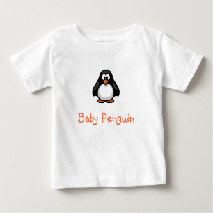 Camiseta De Bebé Pingüino Personalizado con nariz brillante