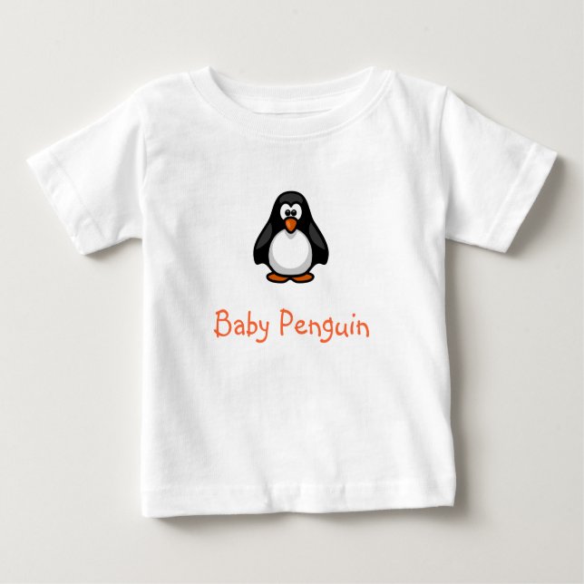 Camiseta De Bebé Pingüino Personalizado con nariz brillante (Anverso)