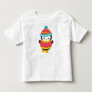 Camiseta De Bebé Pingüino, Pingüino Con Suéter, Gorra